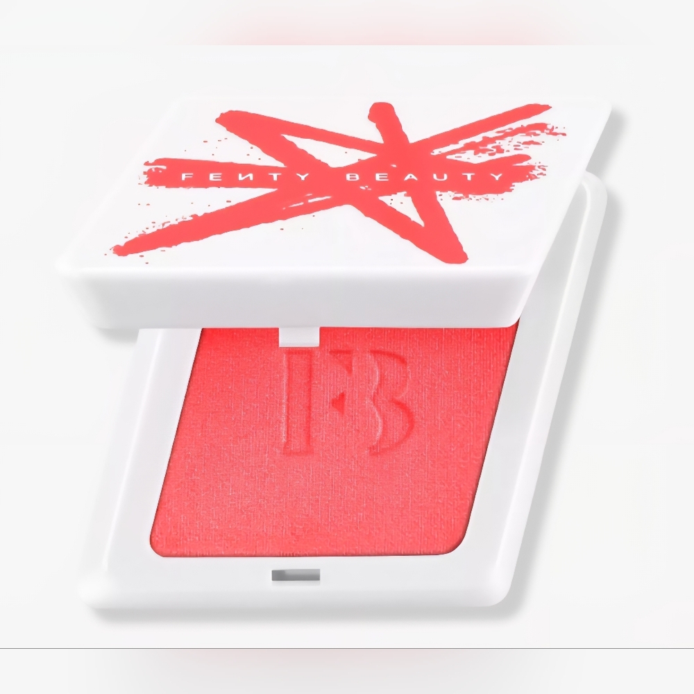 NIB Fenty Beauty Fenty Cheeks Suede Waterproof Powder Blush, Lolly Poppy